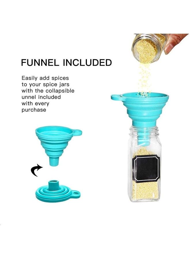 XiuWoo 24-Piece Spice Jar And Accessory Set Multicolour 120ml  - Image 3