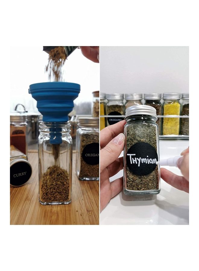 XiuWoo 24-Piece Spice Jar And Accessory Set Multicolour 120ml  - Image 5