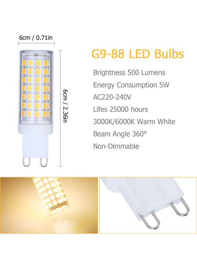 ماركة غير محددة مصابيح LED من 5 قطع أبيض دافئ  - Image 2