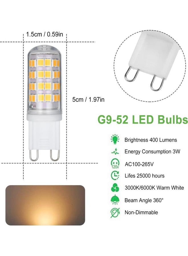 ماركة غير محددة مصابيح LED من 5 قطع أبيض دافئ  - Image 1
