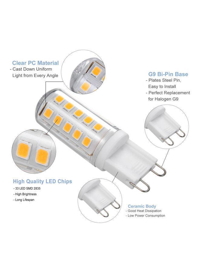 ماركة غير محددة مصابيح LED من 5 قطع أبيض دافئ  - Image 1
