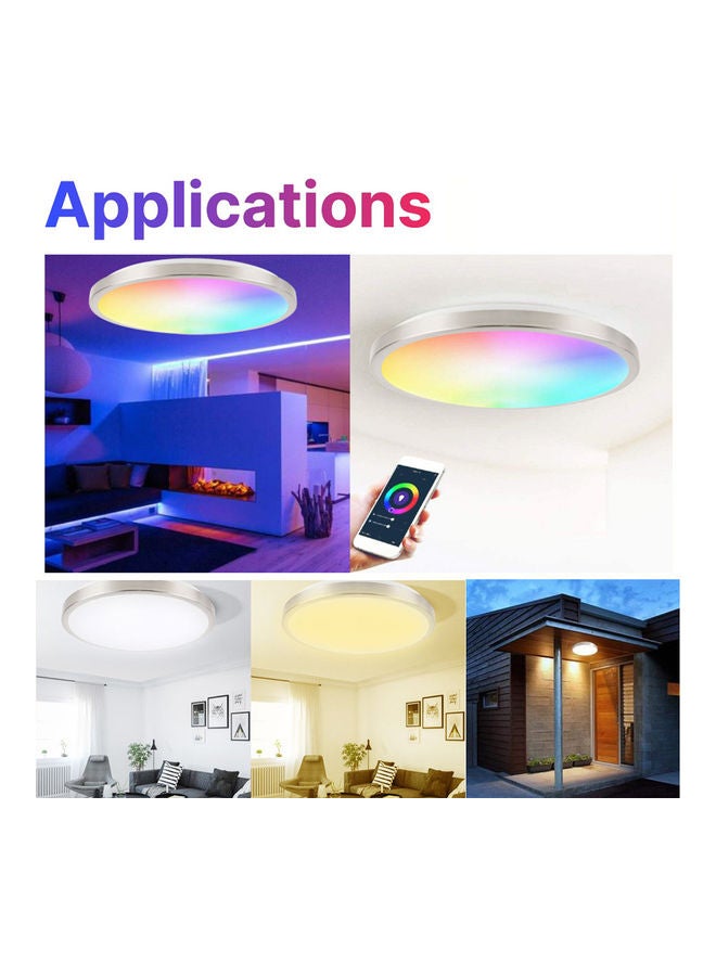 ماركة غير محددة مصباح سقف ذكي بإضاءة متعددة الألوان RGB متعدد الألوان 11بوصة  - Image 4