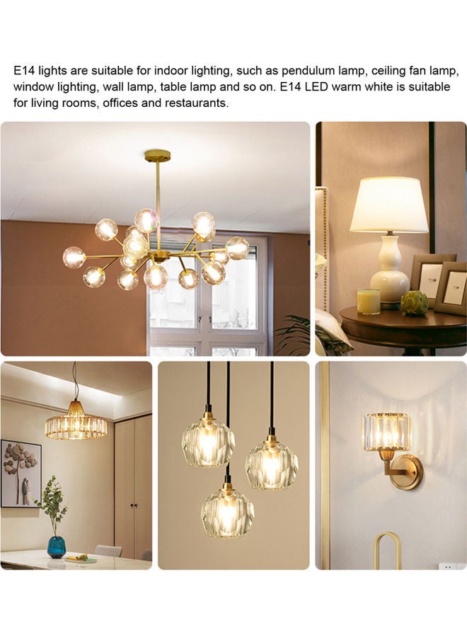 ماركة غير محددة مجموعة مصابيح LED E14 مكونة من 5 قطع أبيض دافئ  - Image 4
