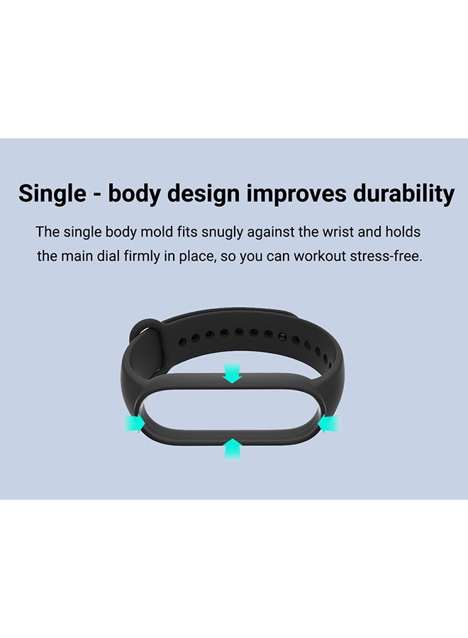 BSNL - Replacement Silicone Strap For Xiaomi Mi Band 3/4/5/6 Army Green - Image 1