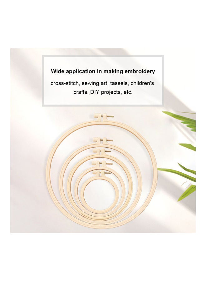 5-PieceFloss Hoops Set Beige  - Image 2