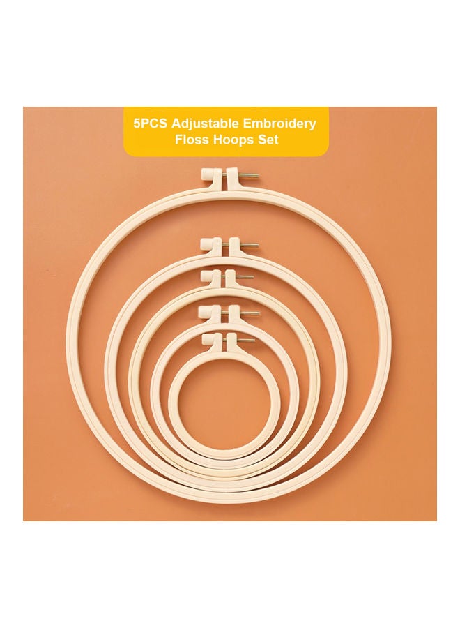 5-PieceFloss Hoops Set Beige  - Image 1