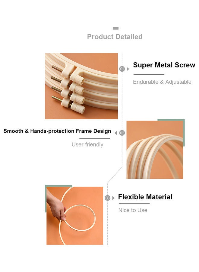 5-PieceFloss Hoops Set Beige  - Image 3