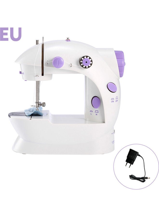 Portable Mini Sewing Machine White/Purple - Image 1