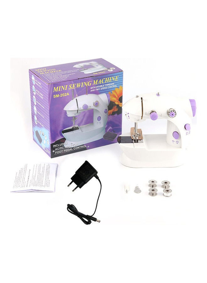 Portable Mini Sewing Machine White/Purple - Image 2
