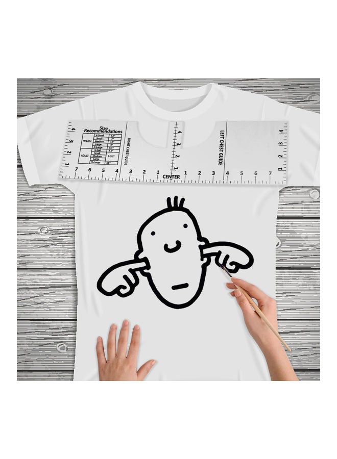 T-Shirt Alignment Ruler White - Image 4