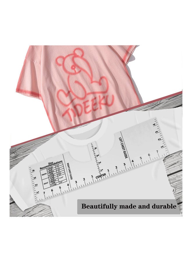 T-Shirt Alignment Ruler White - Image 5