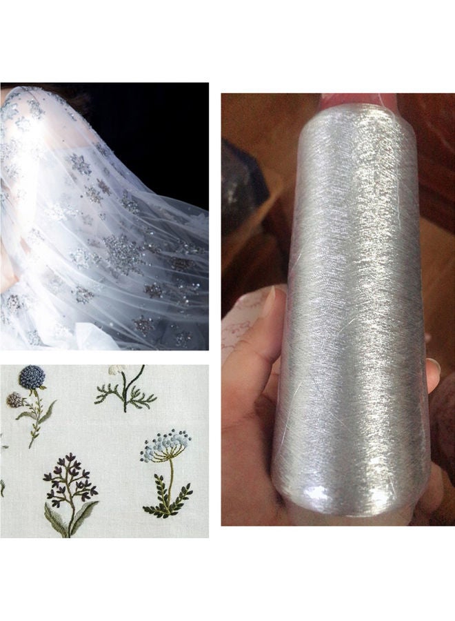 Metallic Embroidery Floss-Cross Stitch Thread Silver - Image 2