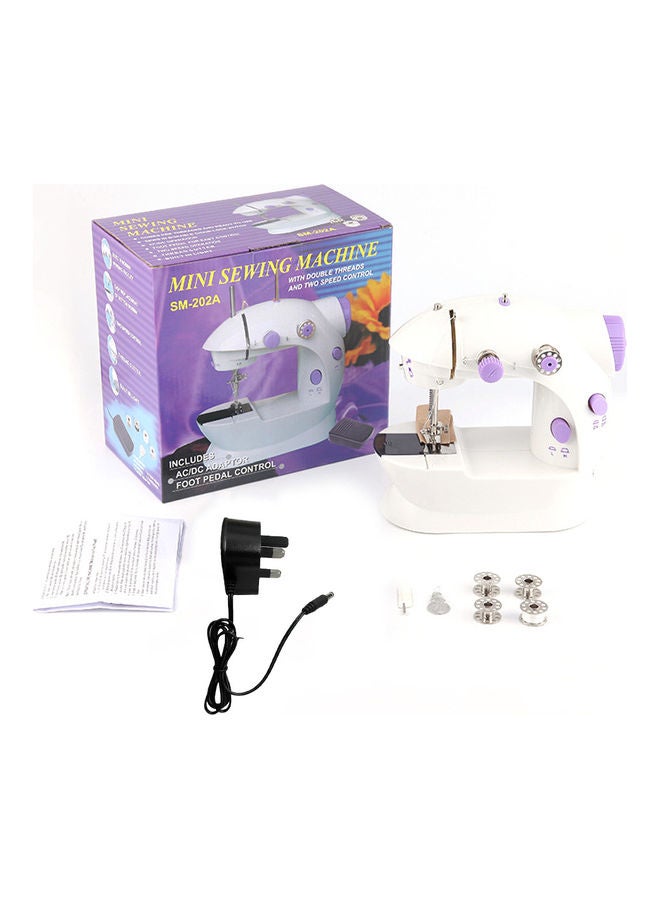 Portable Mini Sewing Machine White/Purple - Image 3
