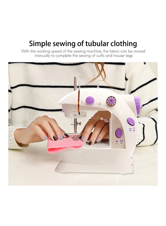 Portable Mini Sewing Machine White/Purple - Image 2