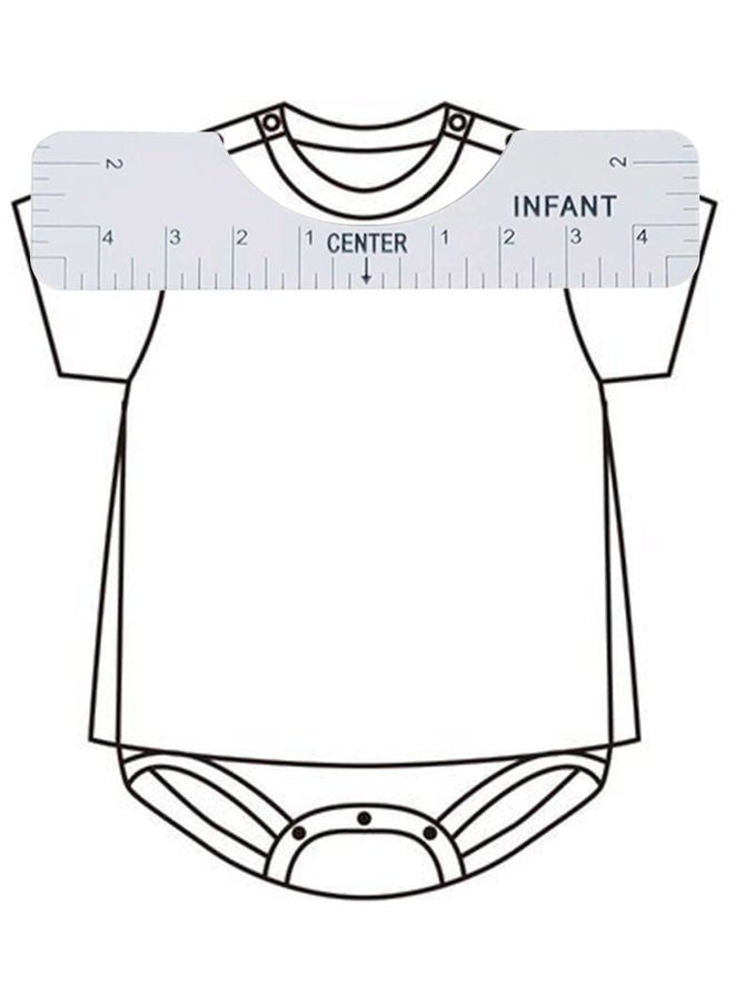 4-Piece T-Shirt Alignment Ruler White - Image 4