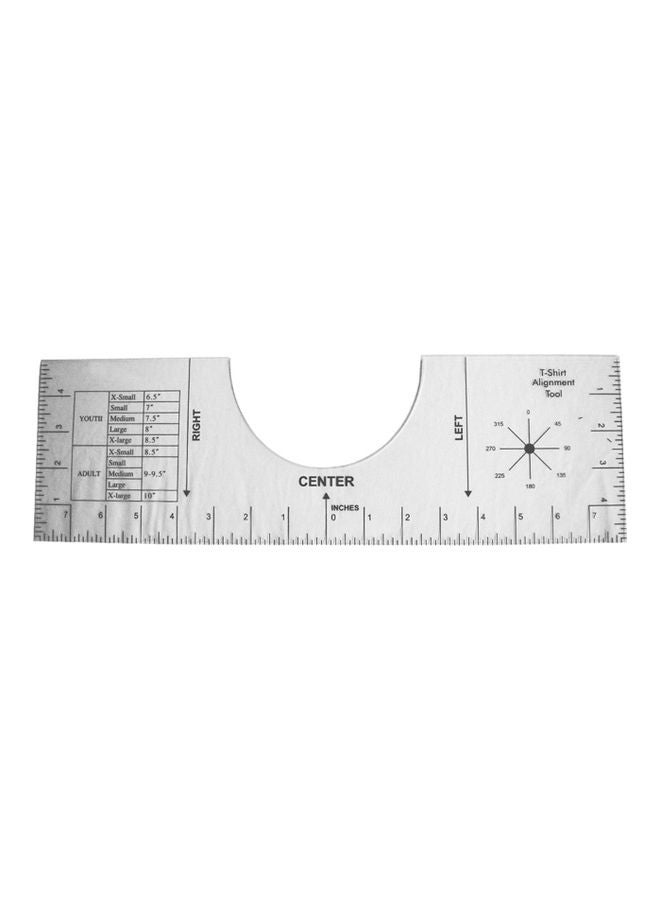 T-Shirt Alignment Ruler Transparent - Image 1