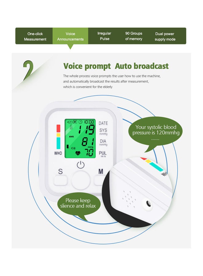 Toshionics Electronic LCD Display Blood pressure Monitor With Backlight - Image 3
