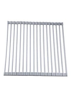 Roll-Up Multipurpose  Dish Drying Rack Silver