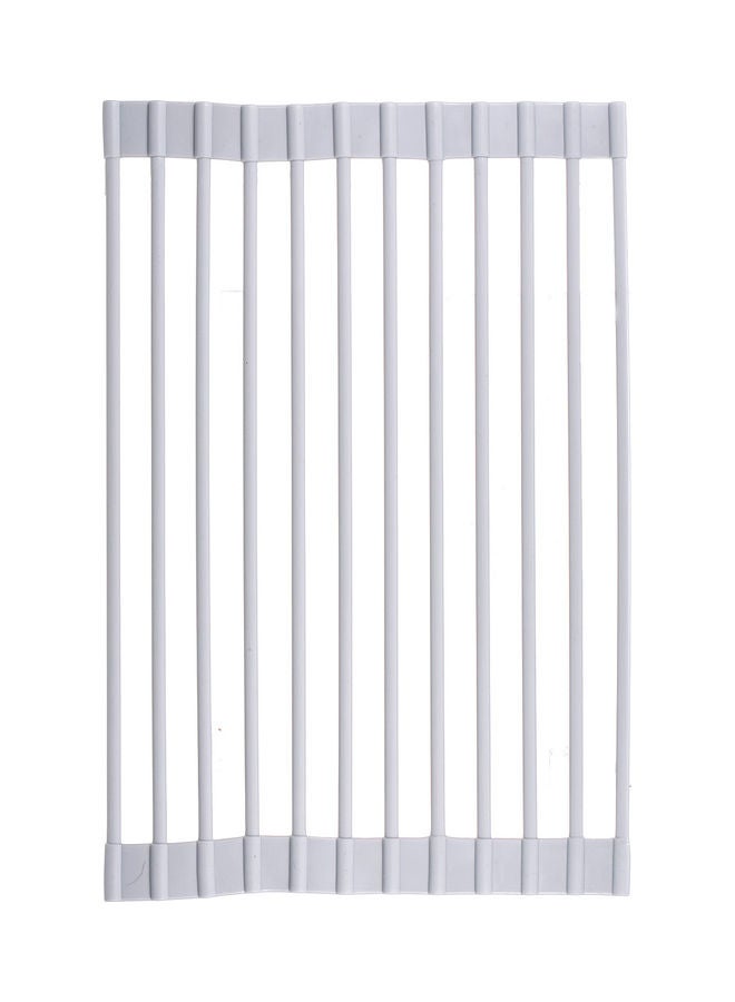Generic - Roll-Up Multipurpose  Dish Drying Rack Silver - Image 1