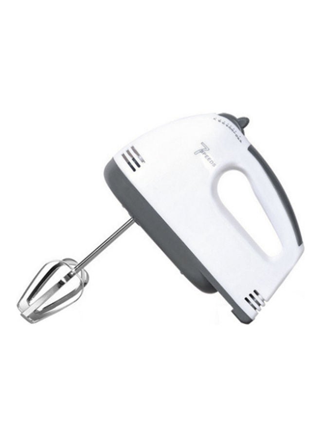 Generic - 7 Gear Electric Egg Beater Automatic Hand Mixer Blender Plastics Rotating Push Whisk Cream Mixer Stirrer White - Image 1