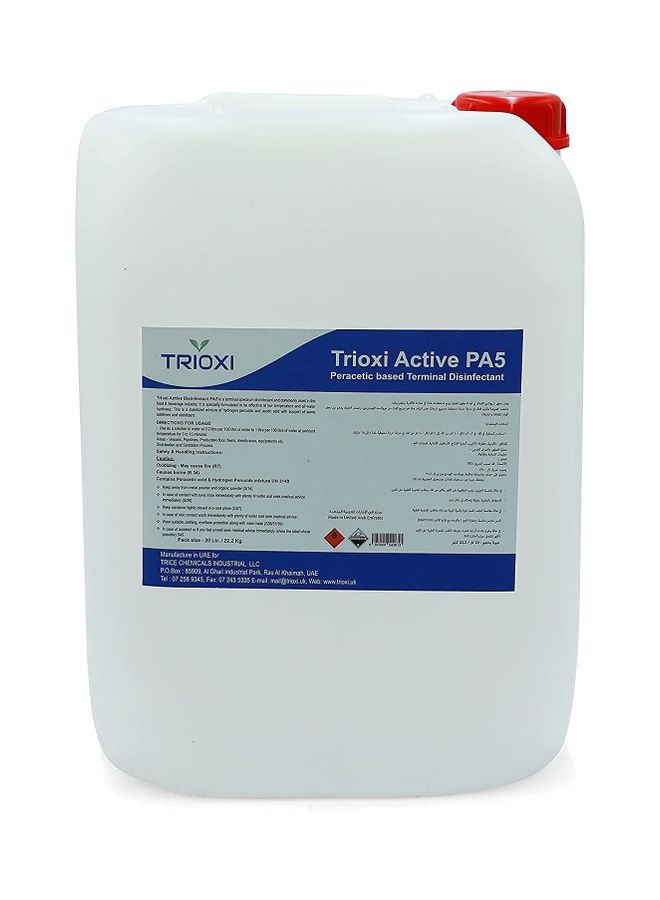 TRIOXI - Active PA5 Peracetic Based Terminal Disinfectant Clear 20Liters - Image 1