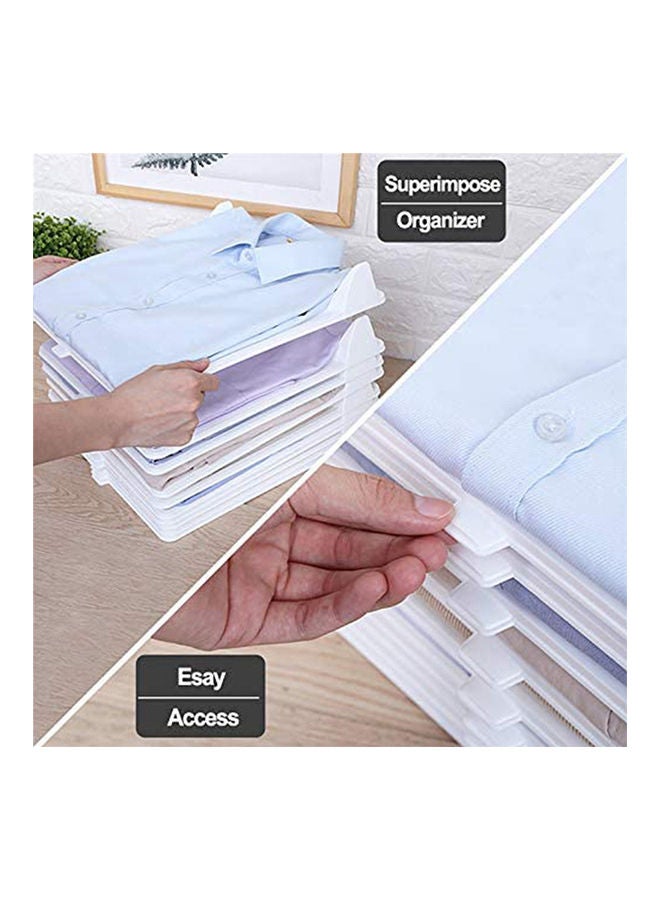 10-Piece Shirt Folder And Organizer For Closet White  - Image 4