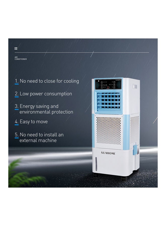 Sunhome - High-End Multi Functional Floor Standing Air Cooler 18 L 90 W WJD980F-1L White/Blue - Image 1