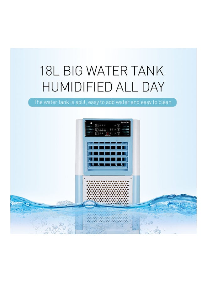 Sunhome - High-End Multi Functional Floor Standing Air Cooler 18 L 90 W WJD980F-1L White/Blue - Image 1