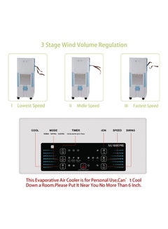 High-End Multi Functional Floor Standing Air Cooler 18 L 90 W WJD980F-1L White/Blue - v1627195410/N49426046A_6