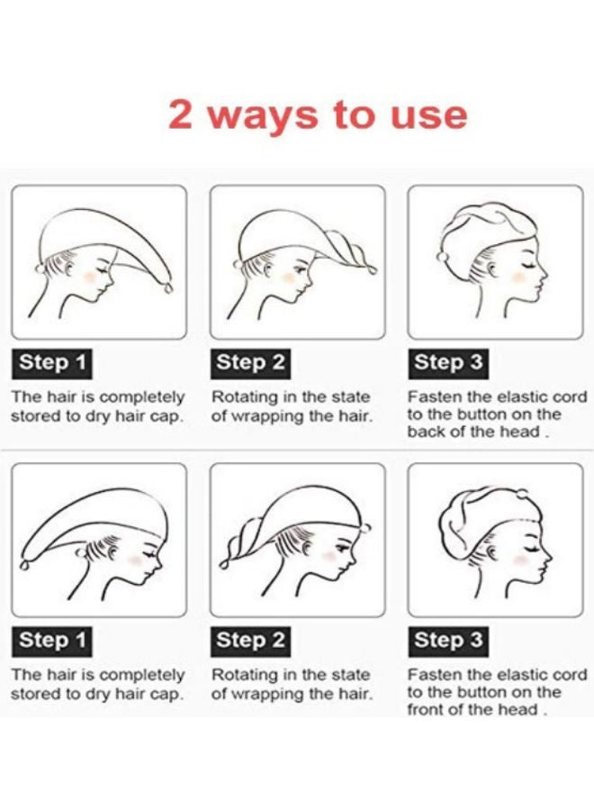 ديلز فور لس طقم مناشف شعر فائقة الامتصاص من قطعتين وردي 25x65سم - Image 2