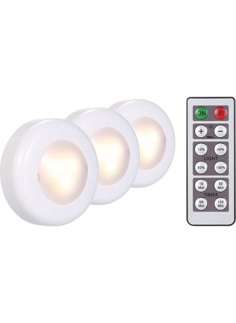3-Pack LED Under Cabinet Lamp White