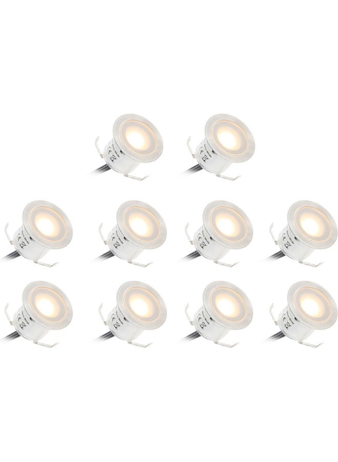 10-Piece  LED Deck Light Yellow  - Image 1