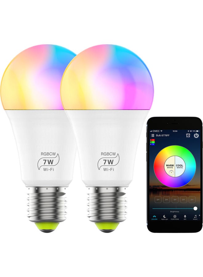 2-Piece Wirelessly Connected  LED Bulb Multicolour - Image 1