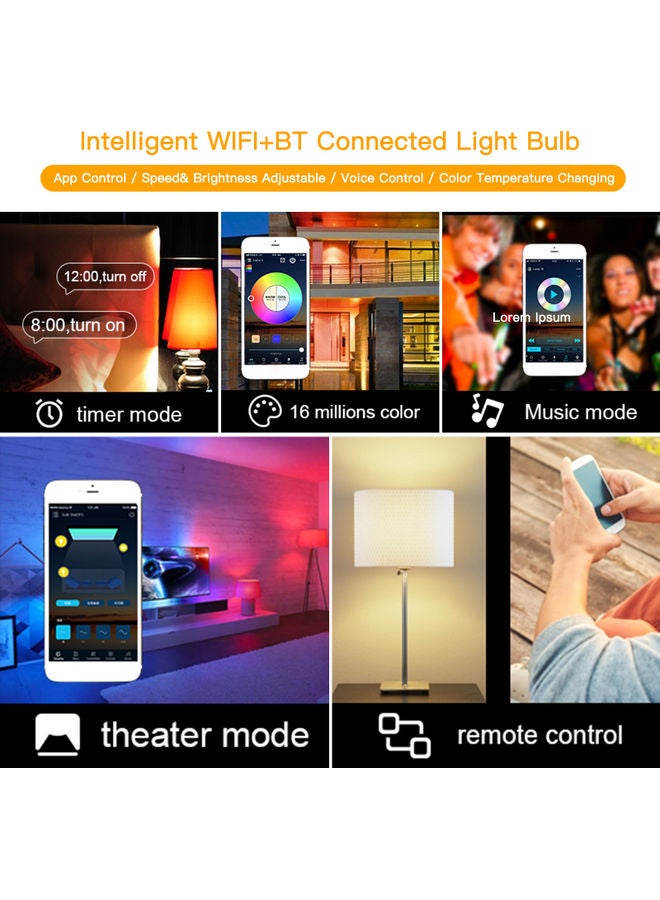 2-Piece Wirelessly Connected  LED Bulb Multicolour - Image 3
