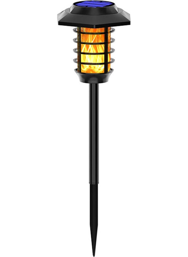 LED Solar Panel Flame Lamp Black