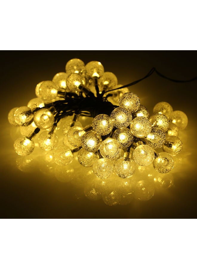 شريط إضاءة LED للأماكن الخارجية يعمل بالطاقة الشمسية بتصميم كرات أصفر - Image 3
