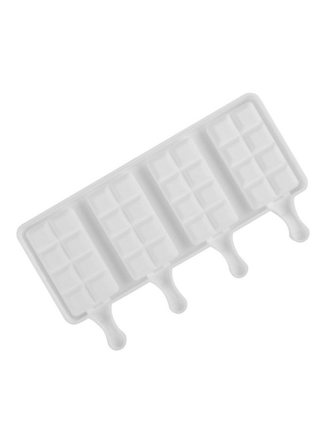 4 Cavity Ice Cream Mold white 25.8 x 14.5 x 7cm - Image 1