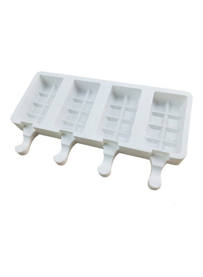 4 Cavity Ice Cream Mold white 25.8 x 14.5 x 7cm - Image 4