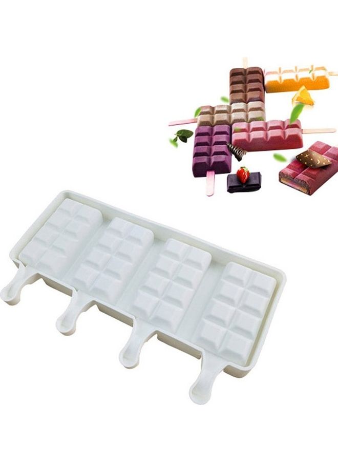 4 Cavity Ice Cream Mold white 25.8 x 14.5 x 7cm - Image 2