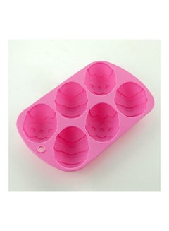 Generic Silicone Cake Egg Mold pink 20.5X13X2.5cm  - Image 2