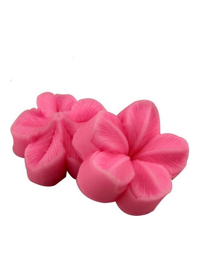 Plum Flower Petals Cake Chocolate Decorative Silicone  Mould Pink 3.6x3.6x3cm - Image 1