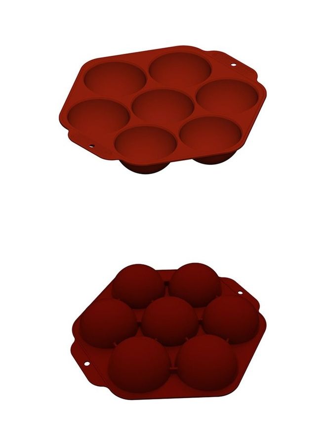 قالب كيك من السيليكون بتصميم نصف دائري بني 15*25*8سم - Image 2