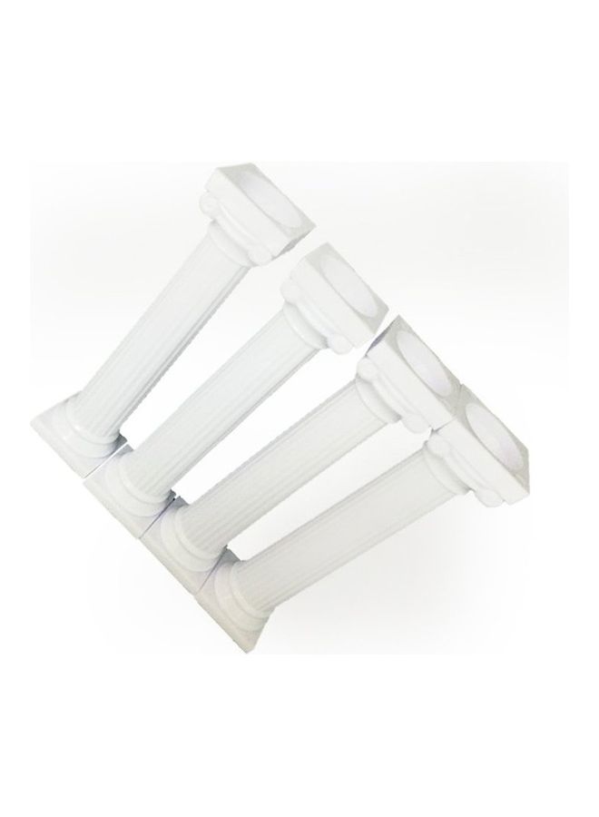 حامل متعدد الطبقات لتزيين الكيك يمكنك تركيبه بنفسك أبيض 18x10x5سم - Image 1