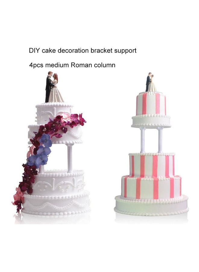 حامل متعدد الطبقات لتزيين الكيك يمكنك تركيبه بنفسك أبيض 18x10x5سم - Image 5