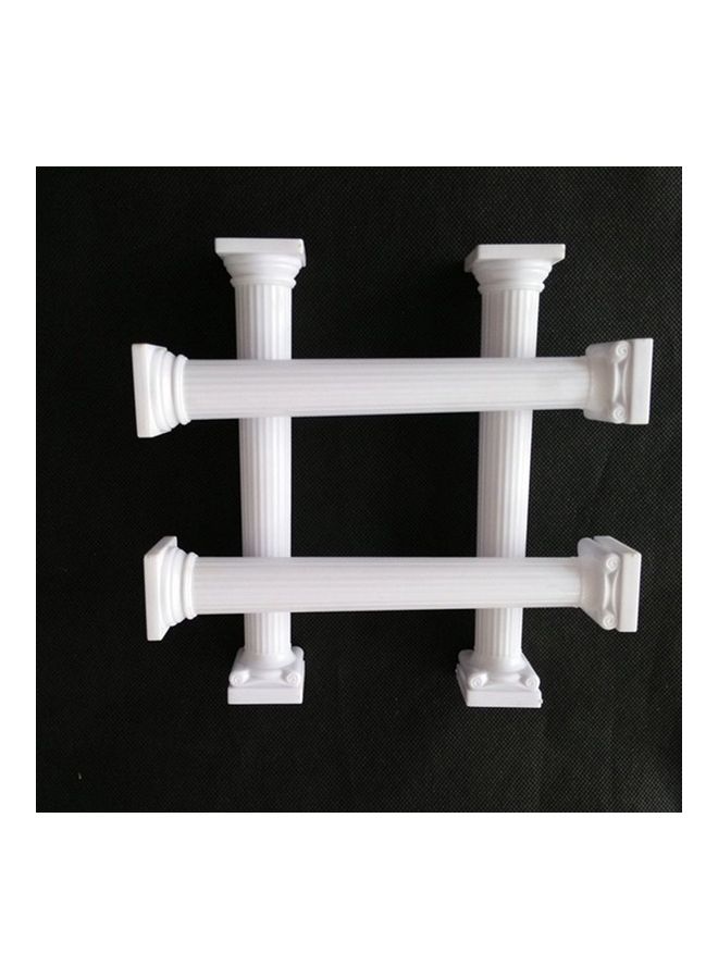 حامل متعدد الطبقات لتزيين الكيك يمكنك تركيبه بنفسك أبيض 18x10x5سم - Image 2