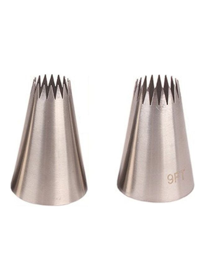 Generic 4-Piece  Stainless Steel Biscuit Cake Nozzle Silver 13x18x6cm  - Image 4