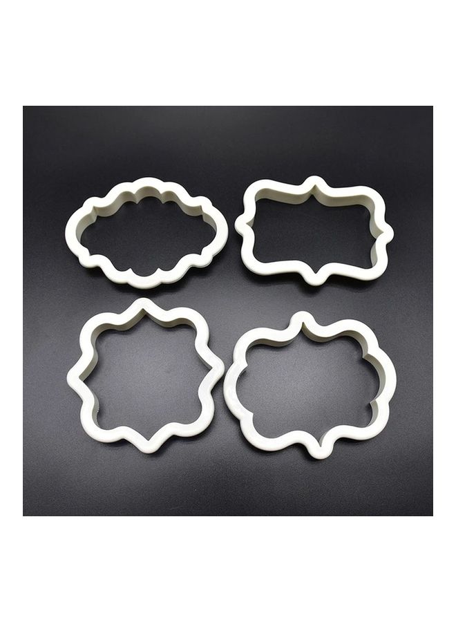 قالب بسكويت من 4 قطع أبيض 20 x 10 x 5سم - Image 1