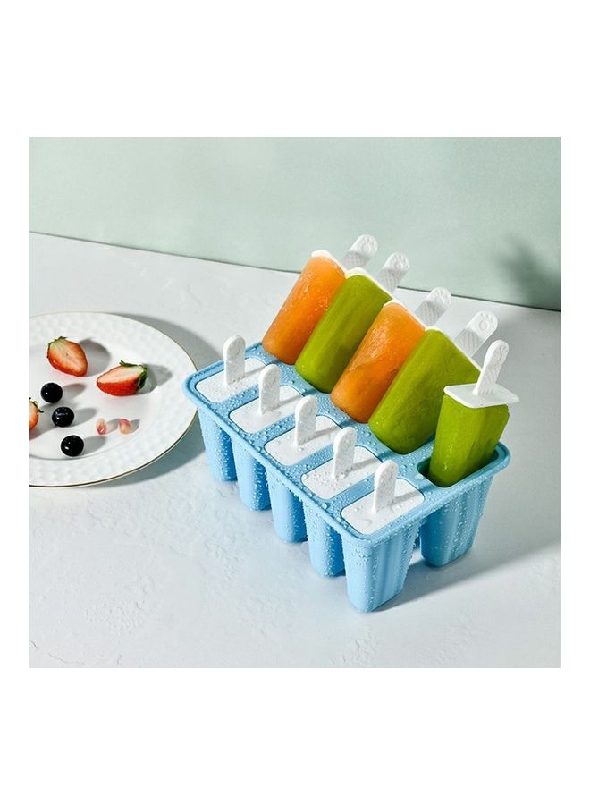Generic 10-Grid Silicone Ice Cream Mold blue 20 x 14 x 12.8cm  - Image 3