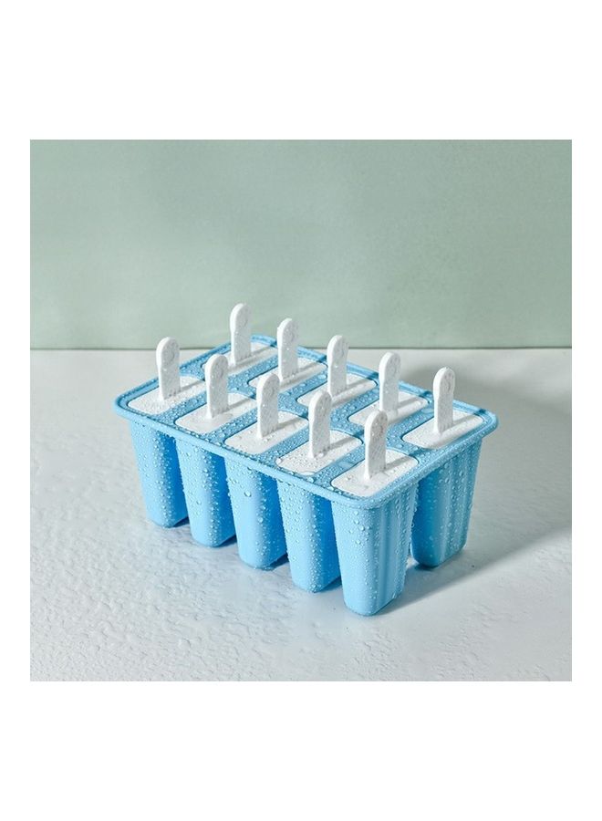 Generic 10-Grid Silicone Ice Cream Mold blue 20 x 14 x 12.8cm  - Image 1