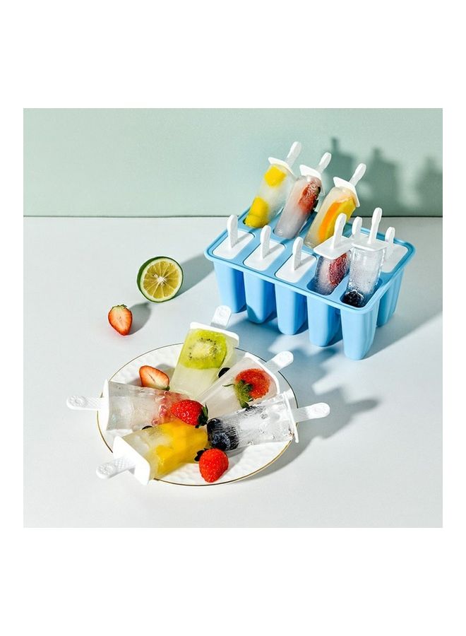 Generic 10-Grid Silicone Ice Cream Mold blue 20 x 14 x 12.8cm  - Image 4